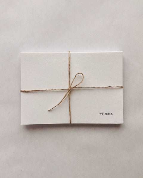Welcome Cards