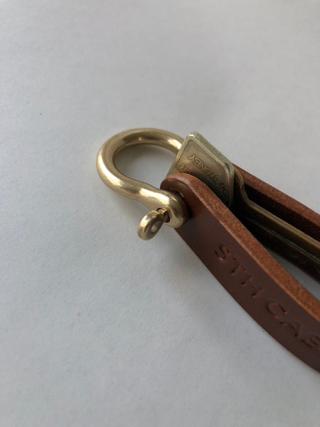 Leather Key Chain with Brass Shackle
