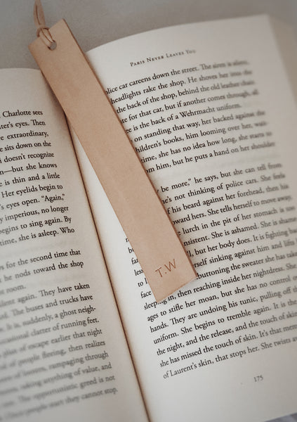 Personalised Leather Bookmark