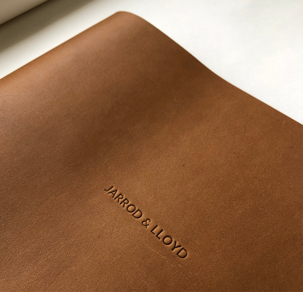 Personalised Leather Wedding Guest Book Custom Made