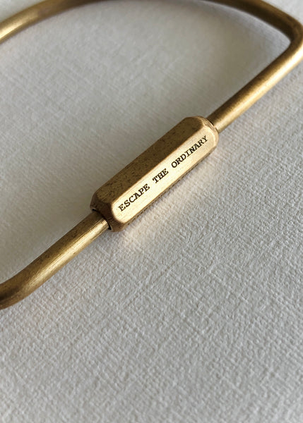 Brass D Key Carabiner