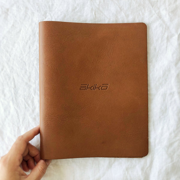 Leather Notebook with custom text emboss