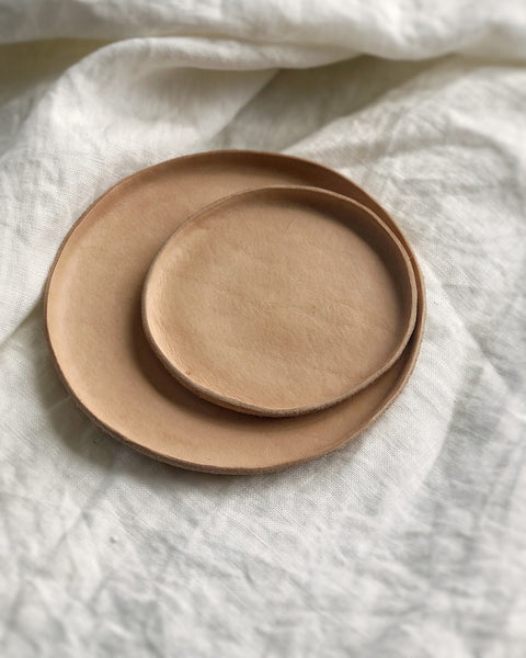 Hand Formed Leather Jewellery Dish - Large