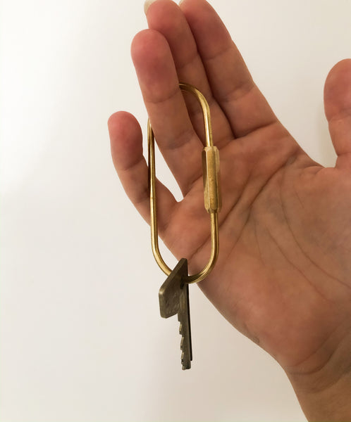 Brass Key Carabiner - Oval