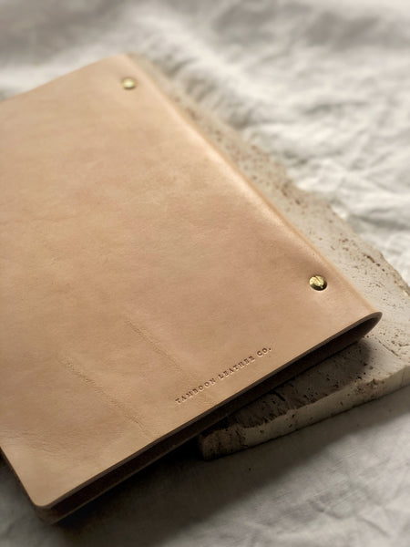 Leather Notebook with custom text emboss