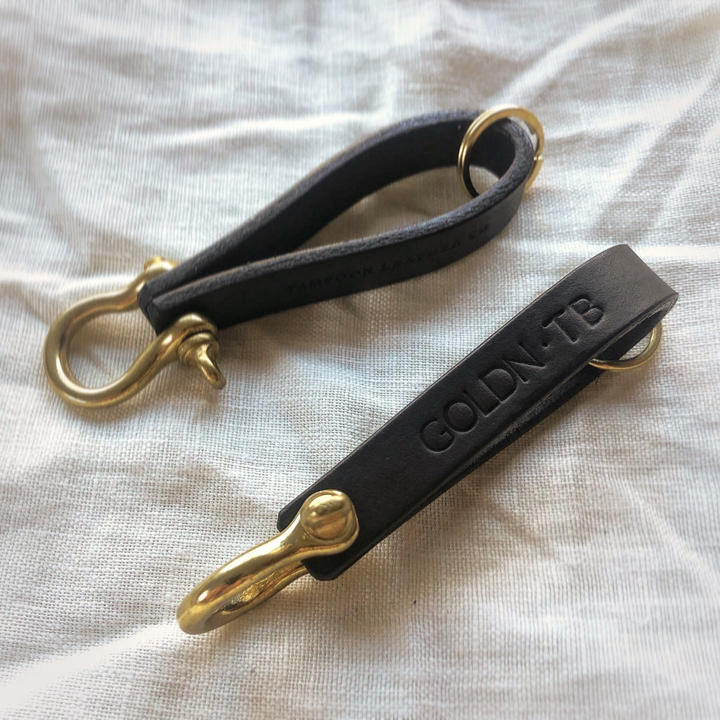 Brass & Leather Key Shackle TAMBOON Leather Co