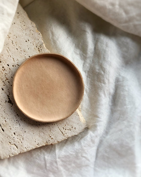 Hand Formed Leather Jewellery Dish - Small